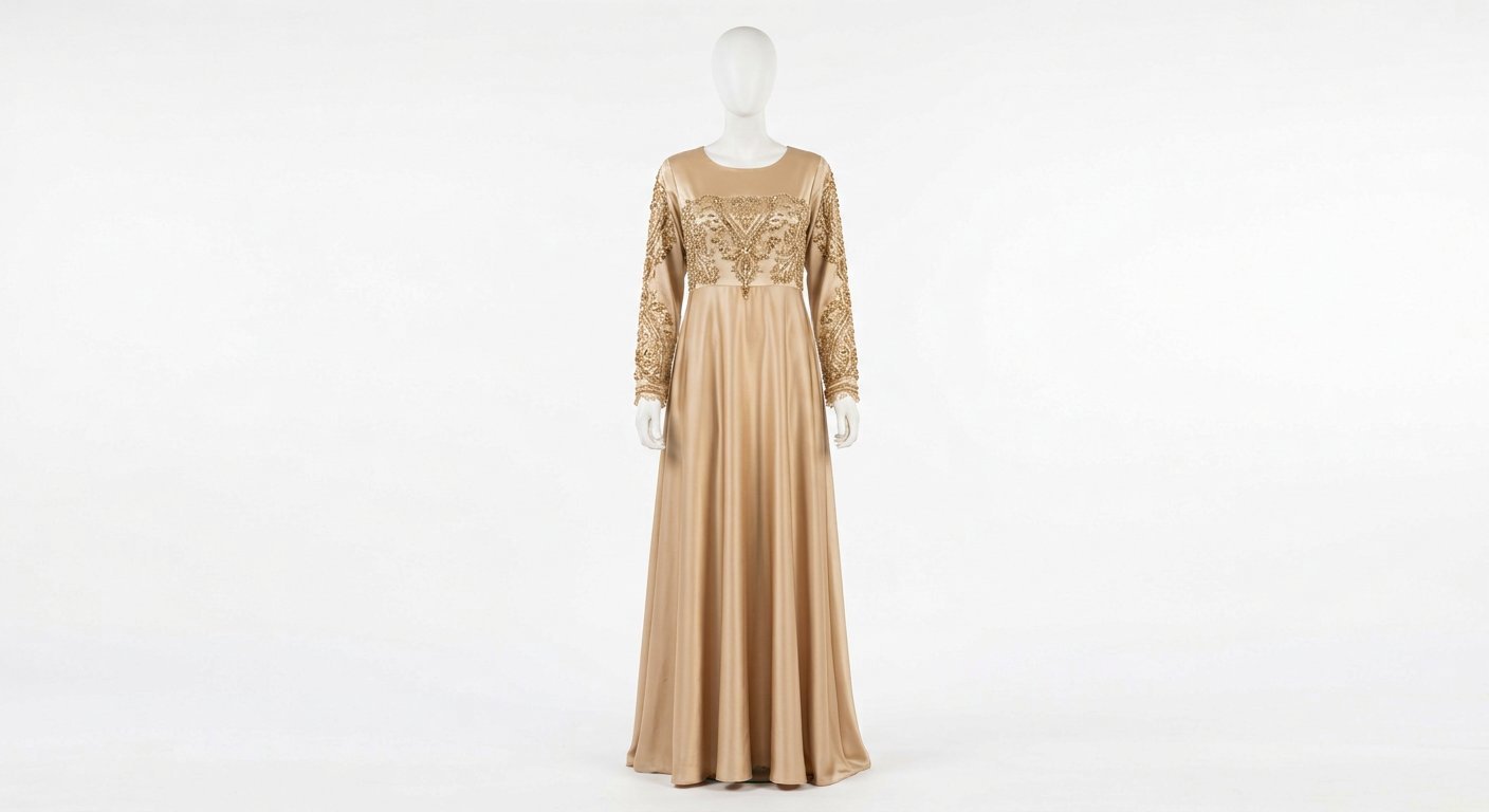 Noor Champagne Occasion Abaya — Abayas